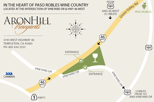AronHill Vineyards Map