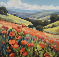 Poppies & Primitivo Sip n Paint